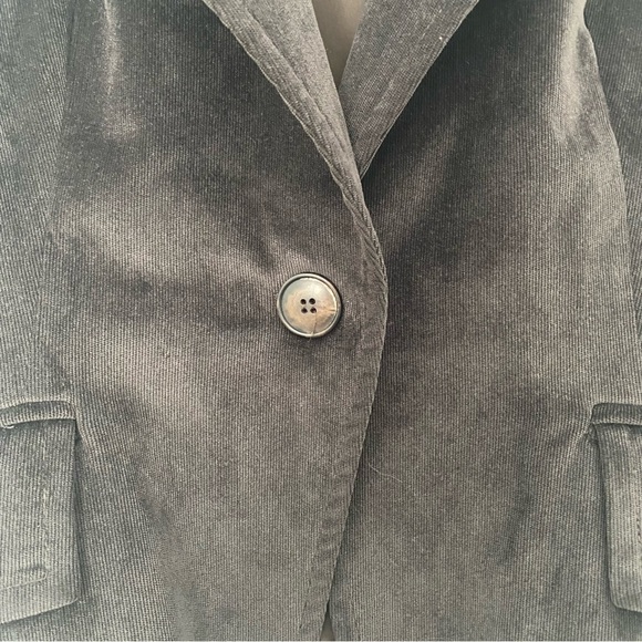 Iris Setlakwe Dark Brown Corduroy Peplum Back Blazer Size 12 - Picture 3 of 13